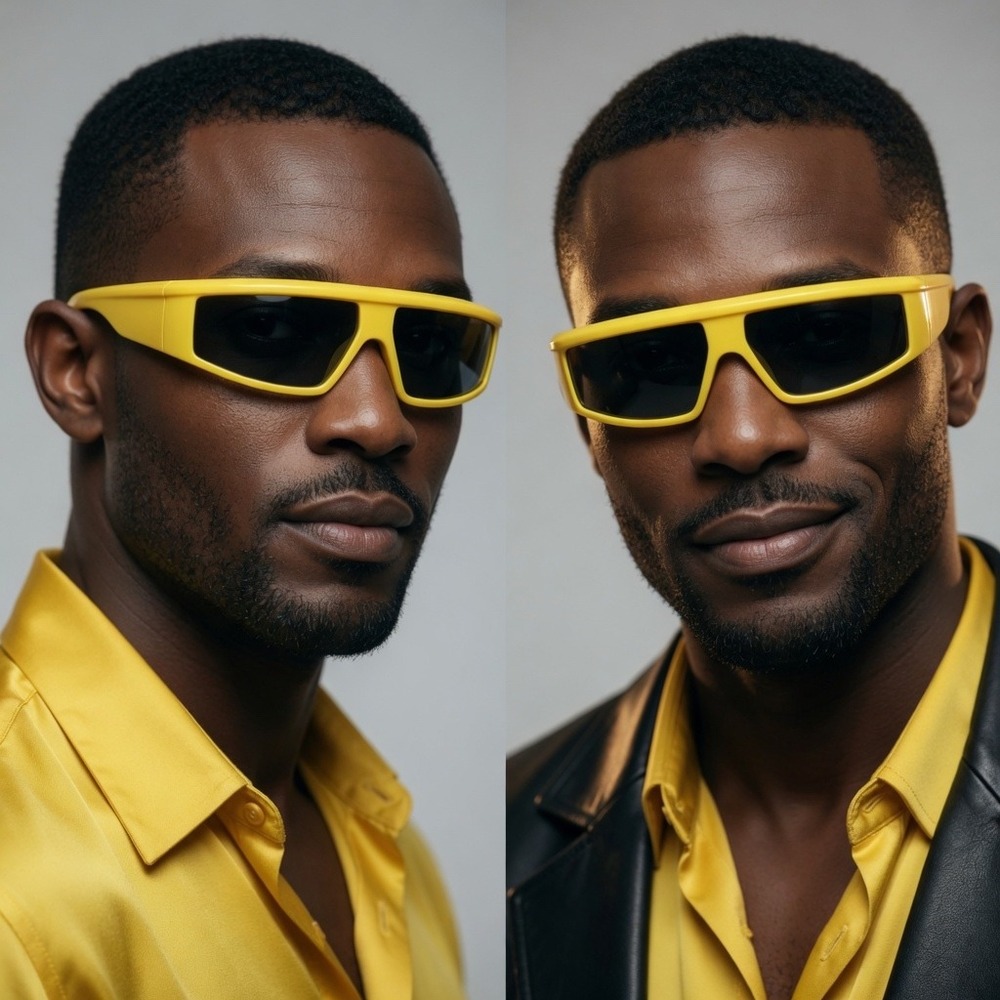 Men Sunglasses Cyberpunk Rave Techno Sporty Neon Edgy Techwear Festival Clubwear